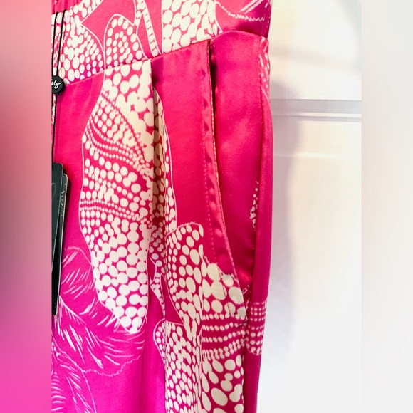 🌸 VIBRANT PINK TROPICAL 🌴 PRINT PANTS - Picture 4 of 16